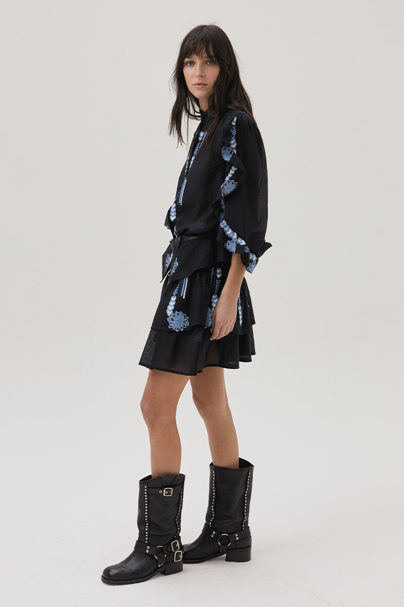 Falda Blossom Negro