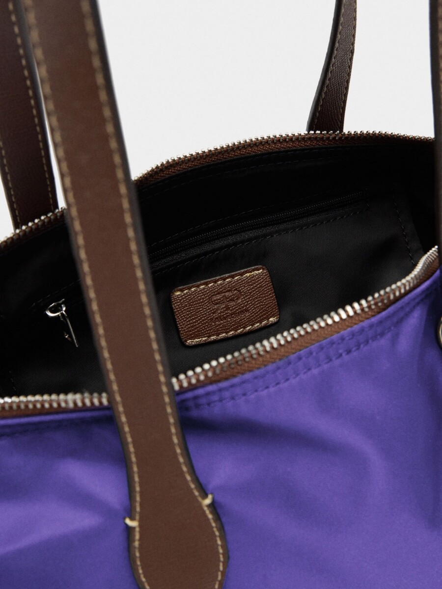 Bolso Shopper De Nylon S violeta