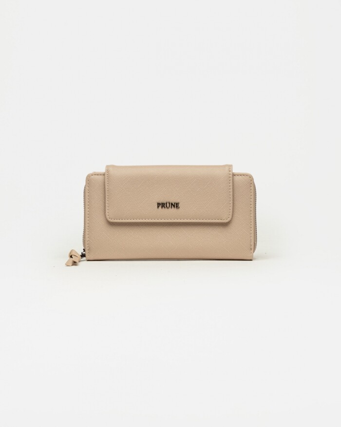 Billetera Hadley en efecto cuero Natural