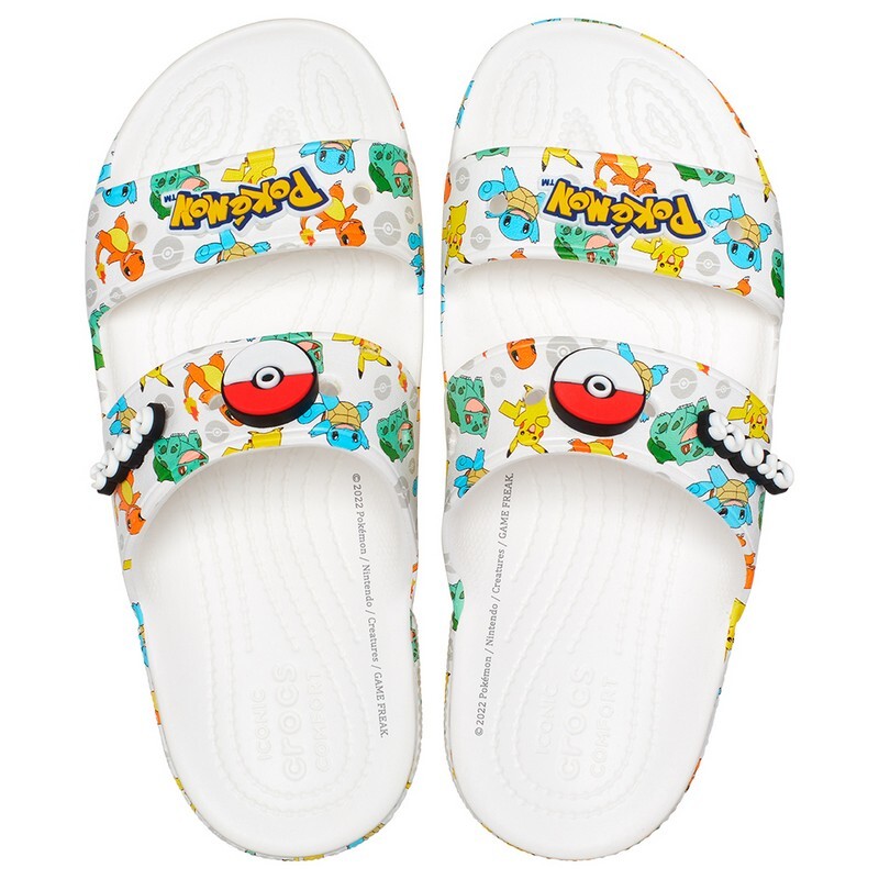 Sandalias Crocs Classic Pokemon Blanco