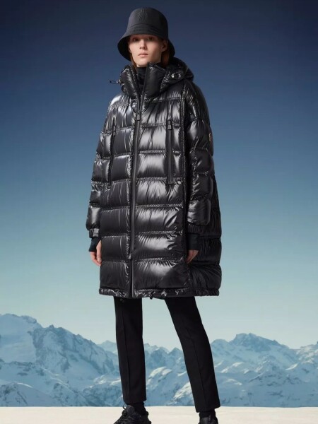 Moncler -Campera larga de alta tecnología, ROCHELAIR Negro