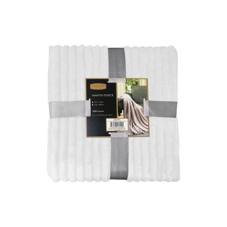 Manta Polar Velvet Fleece Frazada Pana Terciopelo 127x152cm Blanco