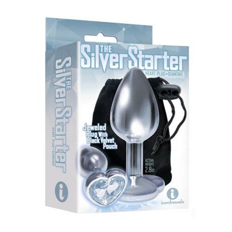 Silver Starter Jeweled Plug Corazón Silver Starter Jeweled Plug Corazón