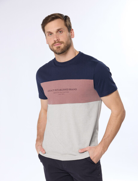 REMERA RAYADA Rosado