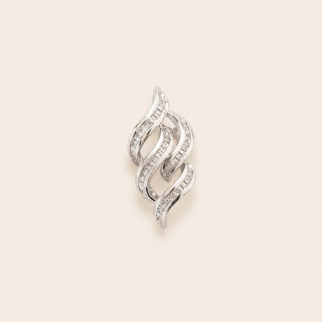 Colgante Pasante - Oro 18k Blanco y Bte Colgante Pasante - Oro 18k Blanco y Bte