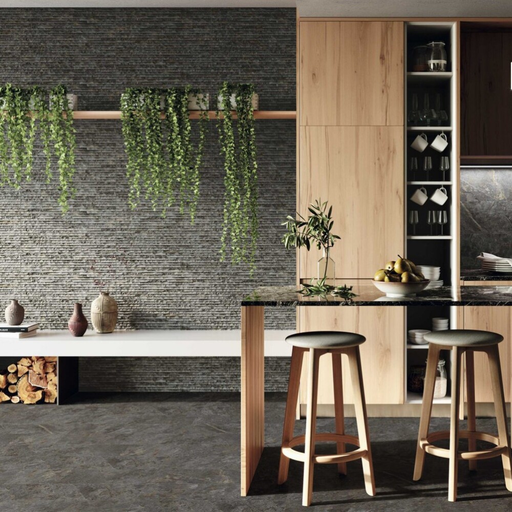 PORCELANATO IGUAZU WALL CHARCOAL "A" 21X63 CM Porcelanato Iguazu Wall Charcoal "a" 21x63 Cm