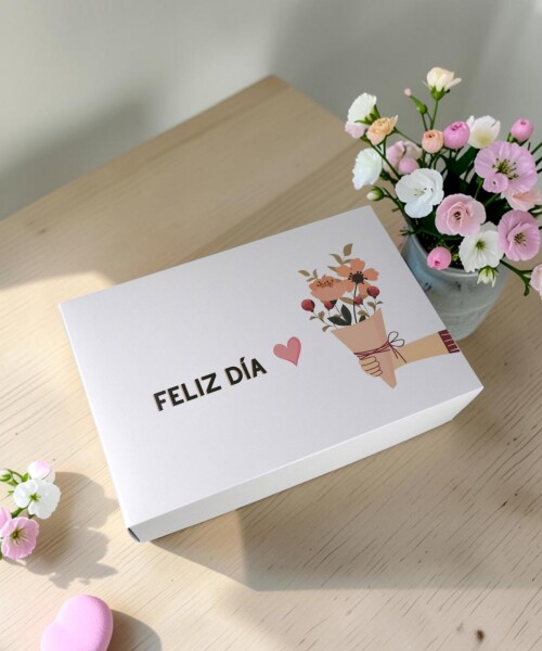 Caja Rectangular Impresa 20x30x9 cm - FELIZ DIA Caja Rectangular Impresa 20x30x9 cm - FELIZ DIA