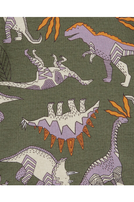 Pijama cuatro piezas de algodón dos remeras, pantalón y bermuda. Talles 6-24M Sin color