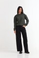 Sweater en punto waffle AZUL PIEDRA