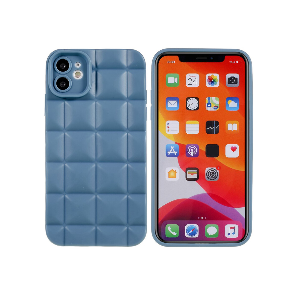 Protector iPhone 11 texturada color azul 