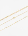Collares Cortos Metal Set De Collares - Dorado