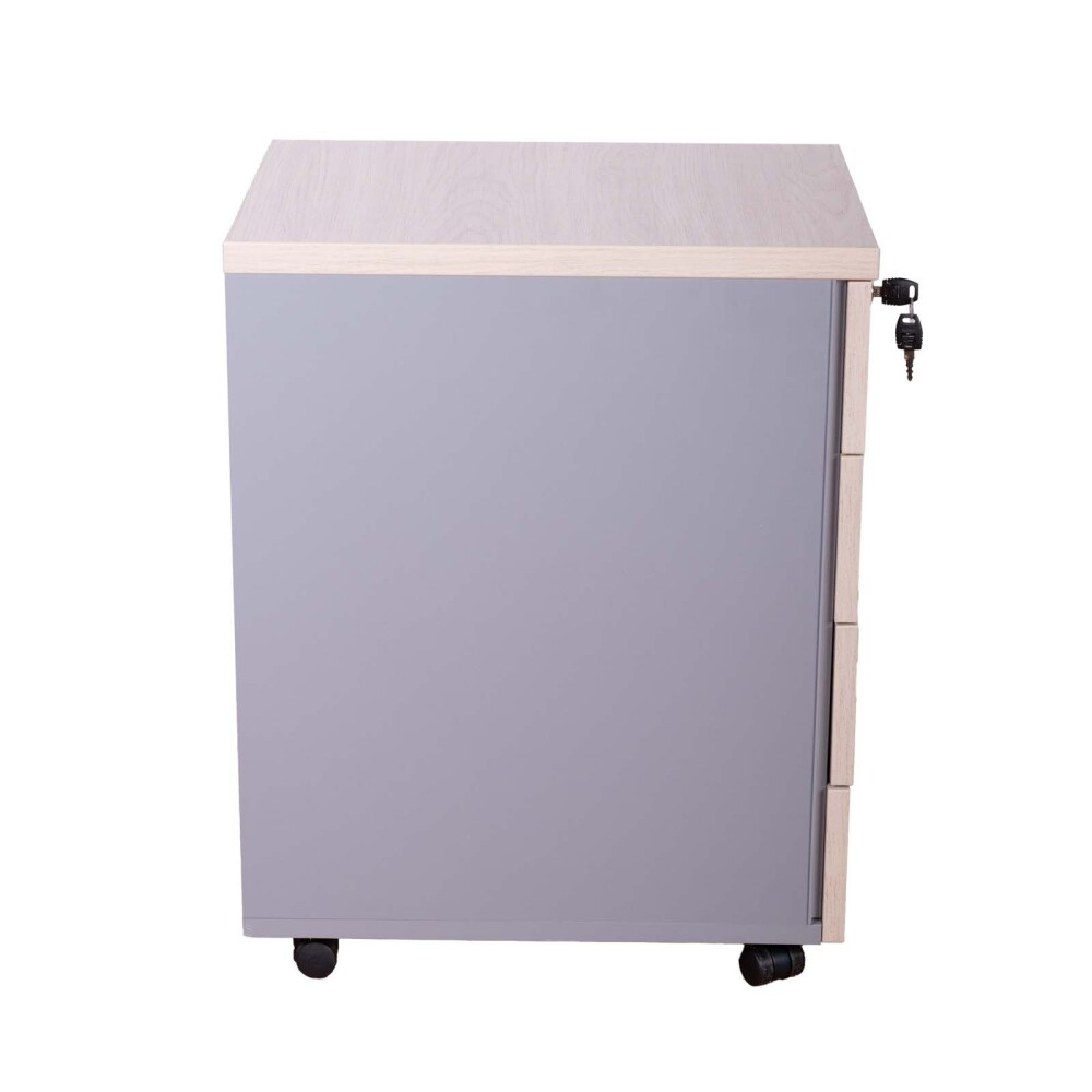 CAJONERA MADERA NATURAL-BEIGE WORK 4C