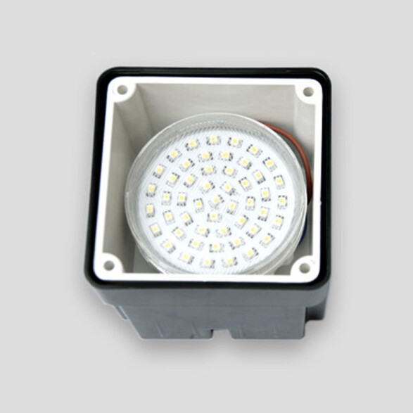 Luminaria de embutir LED cuadrada gris IP66 115mm FL0325