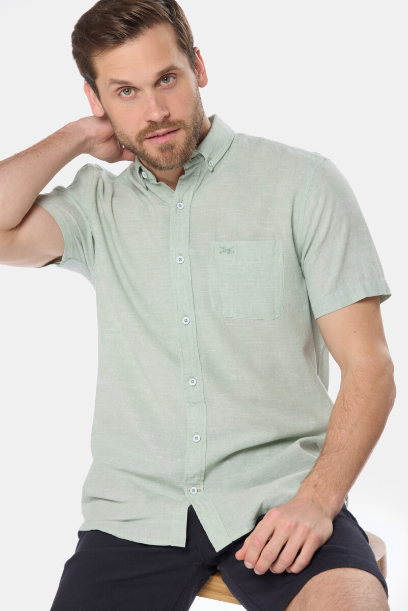 CAMISA DE LINO - Verde 