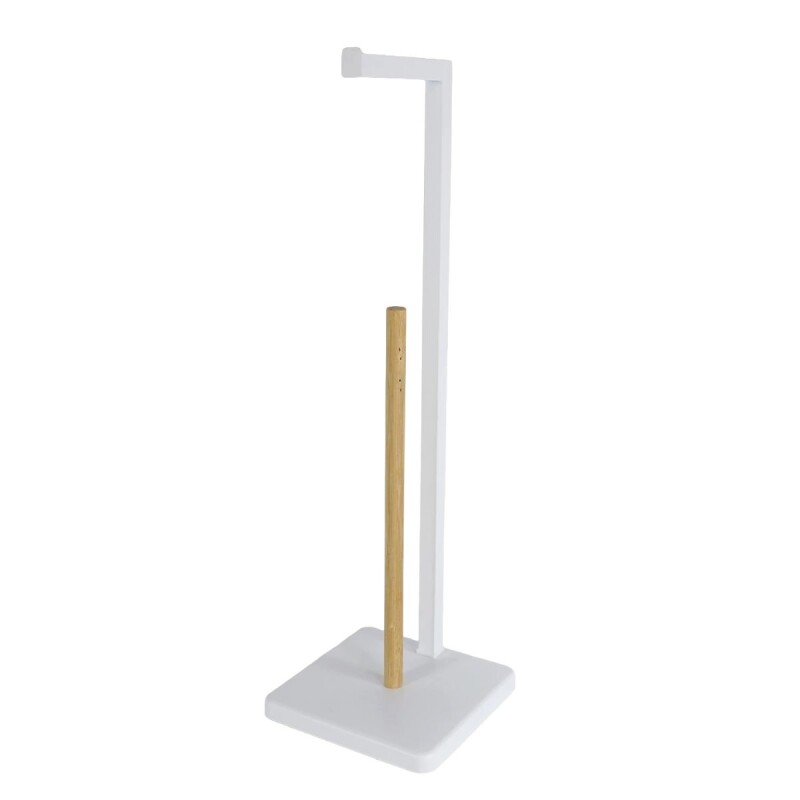 ORGANIZADOR METAL BLANCO/BAMBU P/PAPEL HIG Unica