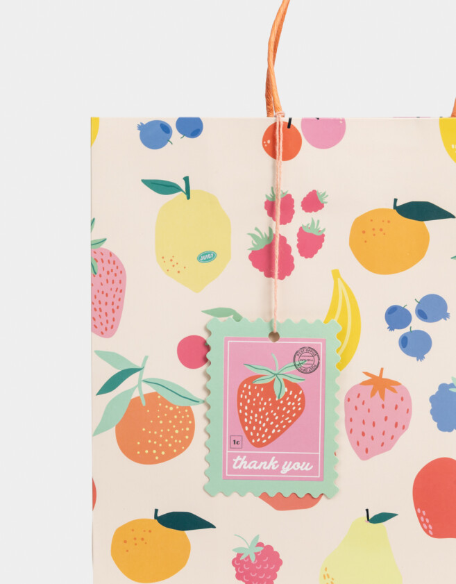 Accesorios Regalos Estampados Bolsa De Regalo Grande Estampada "juicy" - Combinacion Multicolor