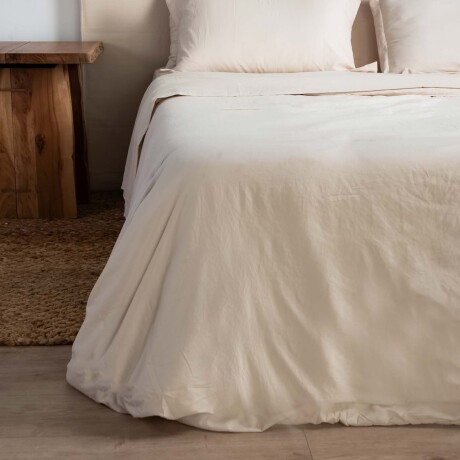 SET FUNDA NÓRDICA QUEEN POLIESTER NATURAL-BEIGE PREWASHED ARENA