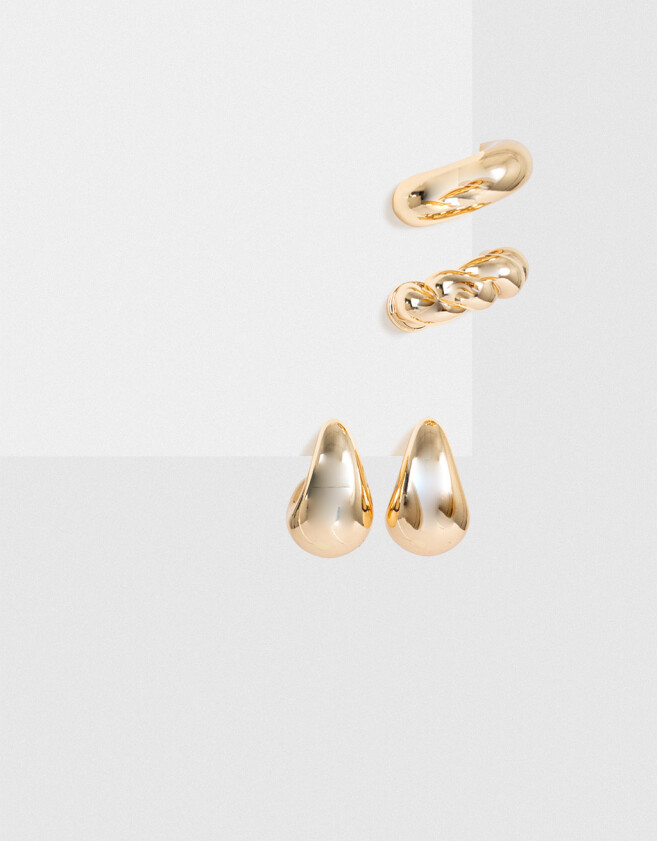Bijou Cuff Set De Aros Biplating - Dorado