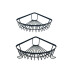 Estante Organizador Esquinero Set de 2 Accesorios Baño Ducha Adhesivo Imback Color Negro Estante Organizador Esquinero Set de 2 Accesorios Baño Ducha Adhesivo Imback Color Negro