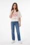 Remera m/c estampa Stay Positive CRUDO