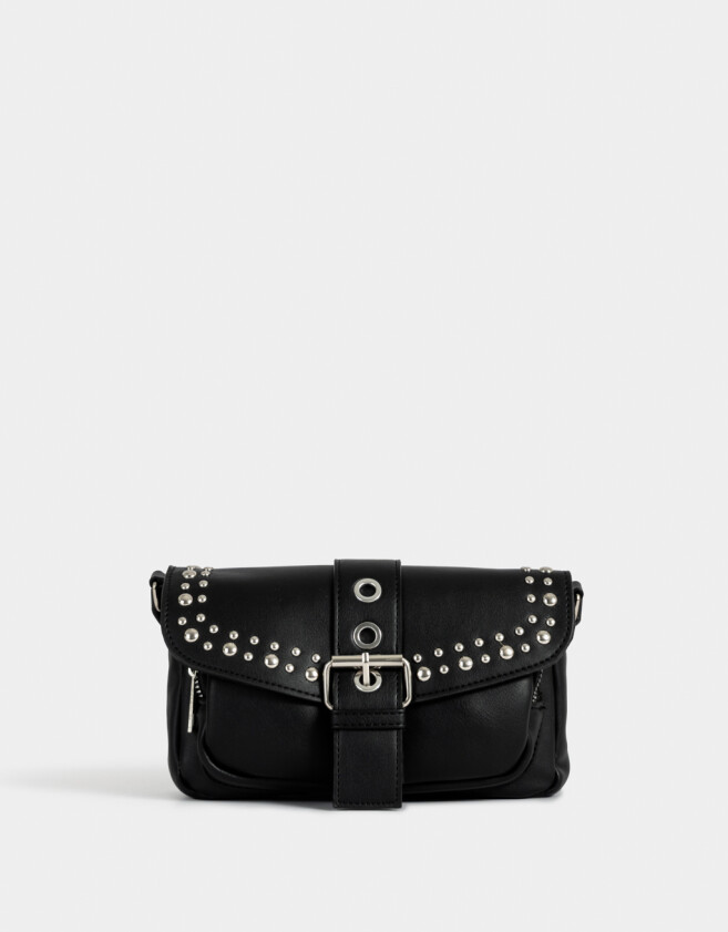 Bandoleras Boho Bandolera Con Tachas - Negro