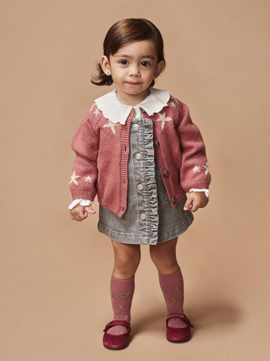 Chaqueta Con Estrellas Cereza