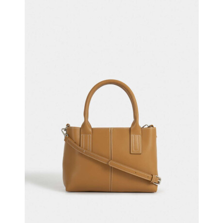 Cartera City Con Charm Marron Camel