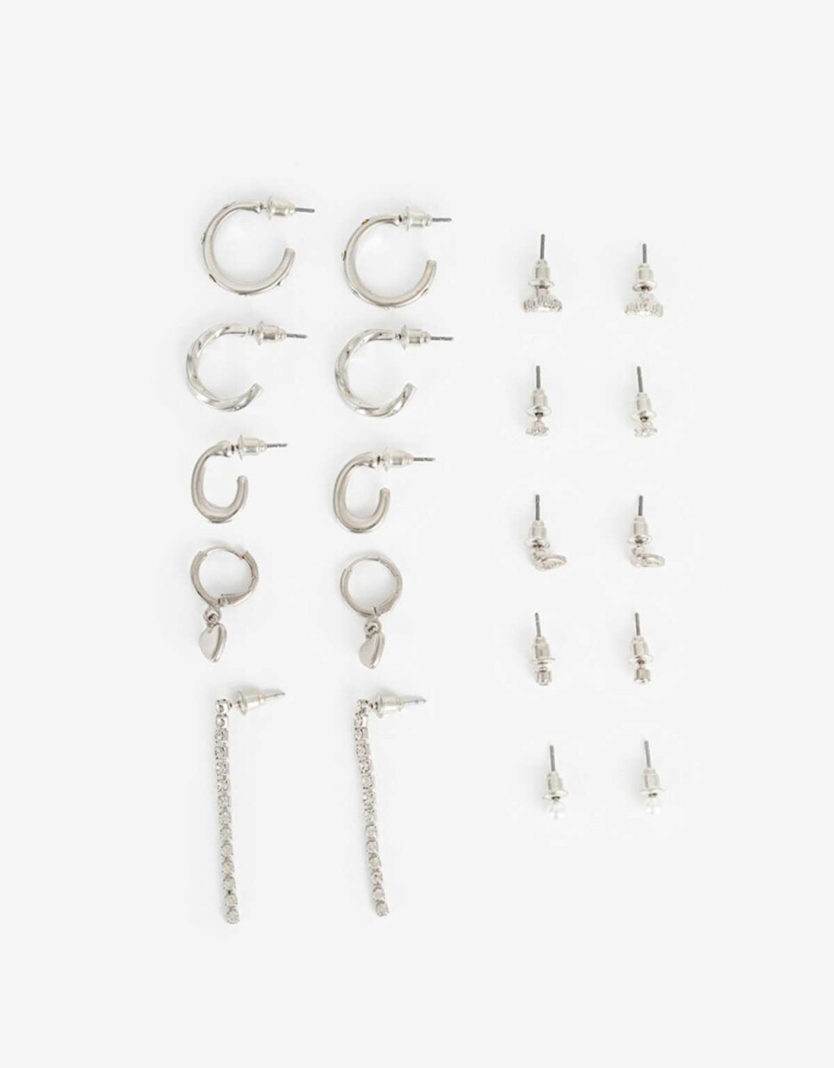 Aros Sets Metal - Plateado Rodio 