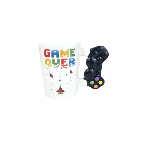 Taza de cerámica modelo joystick Negro