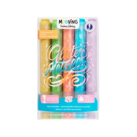 Marcador Mooving Glitter Metallic x 5 Marcador Mooving Glitter Metallic x 5