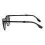 Lentes De Sol One Piece Redondo De Acero Inoxidable Degradado/Negro