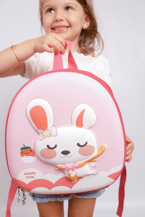 Mochila infantil rígida escolar Rosa