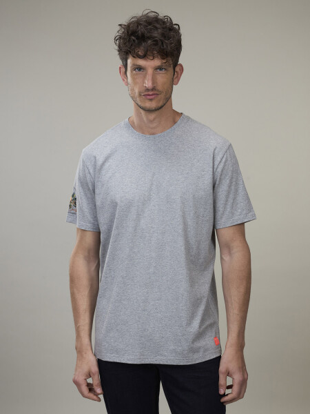 T-SHIRT ARANCIA GRIS MELANGE