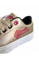CALZADO DEPORTIVO NIÑA CON PLATAFORMA WONDER WOMAN Dorado