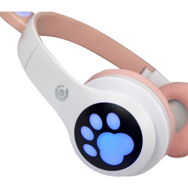 Auricular Bluetooth Goldtech Orejitas Gato Inalambricos Mic Variante color Blanco