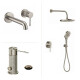JUEGO DE GRIFERIA SIGNATURE BRUSHED NICKEL LAVATORIO PARED GRIS-BRUSHED NICKEL