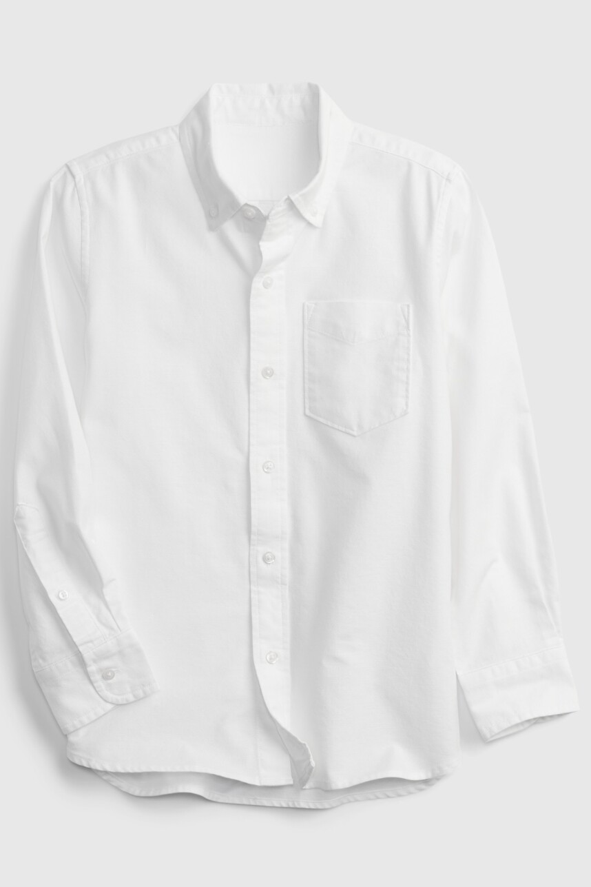 Camisa Oxford Niño Optic White