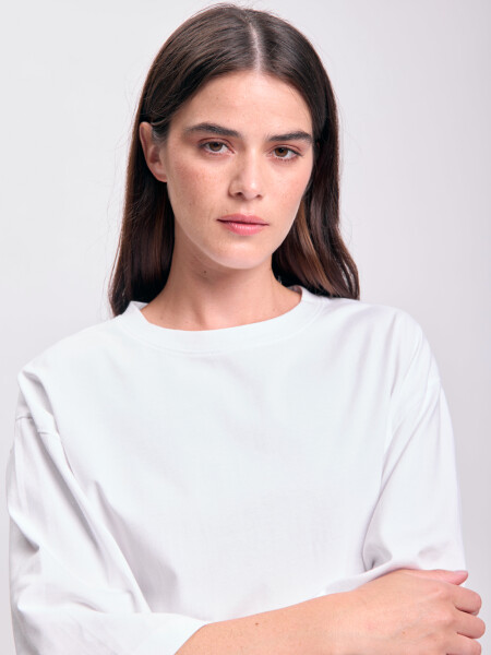 Remera manga ancha Blanca