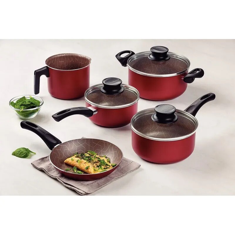 Batería De Cocina 5 piezas color bordo - 28599/701 - Tramontina Batería De Cocina 5 piezas color bordo - 28599/701 - Tramontina