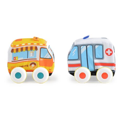 Set de 2 Autitos de Tela Huanger Ambulancia y Donuts 001