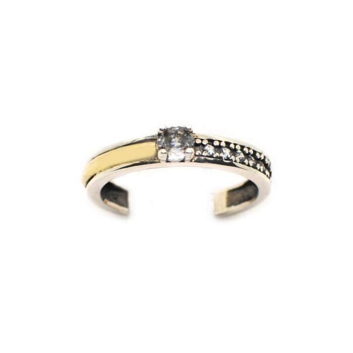 Anillo en Oro y Plata 925 con Zirconias Anillo en Oro y Plata 925 con Zirconias