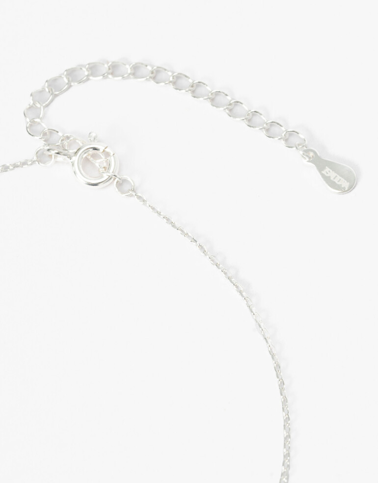 Cadena Corta con Dije Metal Collar Corto De Plata Con Dije - Plateado