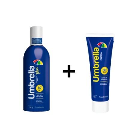UMBRELLA PLUS SPRAY SPF 50 120 GR + CREMA SPF 50 60 GR GRATIS UMBRELLA PLUS SPRAY SPF 50 120 GR + CREMA SPF 50 60 GR GRATIS
