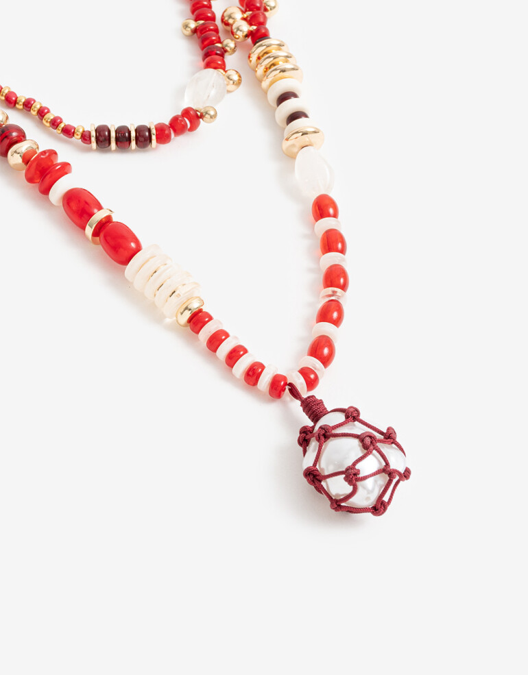 Collares Largos Canutillos Collar Largo Beads - Dorado