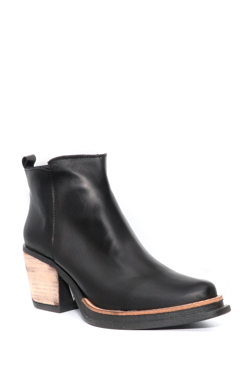 Botin Cuero NEGRO