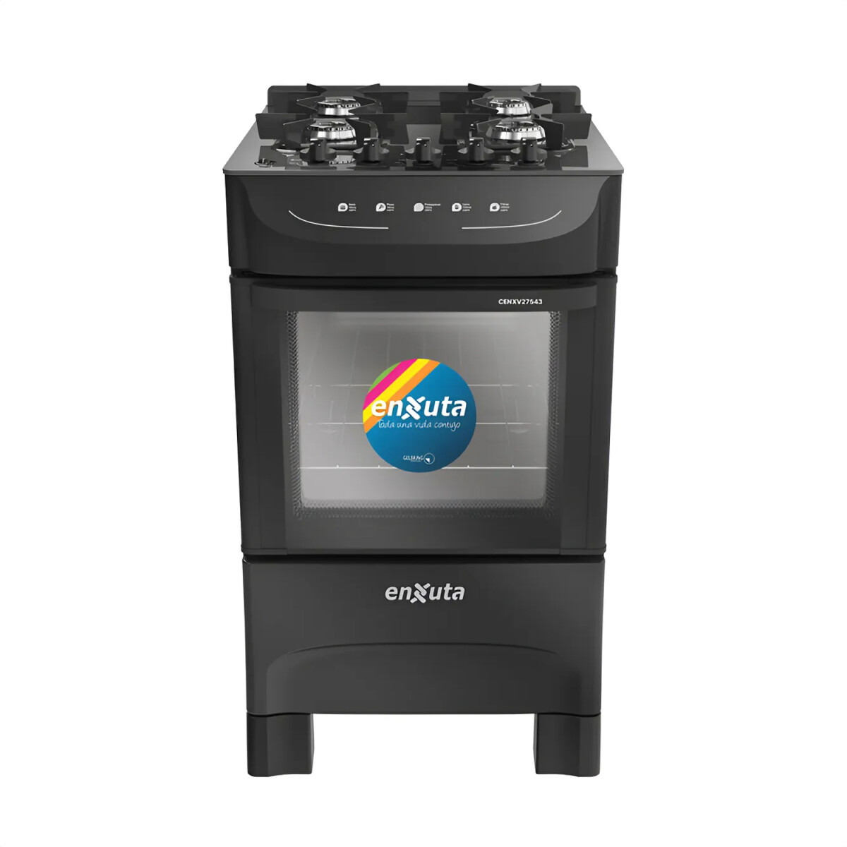 Cocina Enxuta Totalmente Supergas Mesada Vidrio Negro - COCINA PUNKTAL COMBINADA TURCA PK-1940TK 
