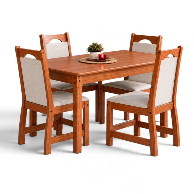 JUEGO DE COMEDOR DRESDEN 4 SILLA TAPIZADAS LINO BLANCO 120 X 0.80 TELA FOCCUS Juego De Comedor Dresden 4 Silla Tapizadas Lino Blanco 120 X 0.80 Tela Foccus