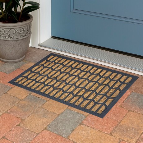 Alfombra Puerta Entrada Felpudo Coco Goma 40X60 Rombo Flecha