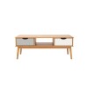 Mesa de Living Nordica Roble/Gris claro/Blanco