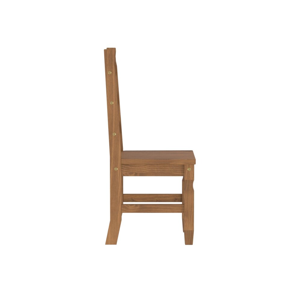 JUEGO DE COMEDOR PINO MARRON MEX 1+4